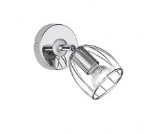 Reality Leuchten R80031006 Evian A++ to E, Wandleuchte, Metall, GU10, Chrom, 15 x 9, 5 x 15 cm