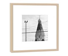 COGNOSCO - Fotografie im Holzrahmen: Russische Gedächtniskirche Leipzig - Fotodruck - Format 27 x 27 cm - Rahmenfarbe beige - Hochwertiges Wandbild, Geschenkidee oder Souvenir aus Leipzig