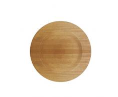 ChargeIt by Jay Platzteller, 33 cm, dekorativer Holzteller für Zuhause und professionelles Essen – für gehobene Events, Dinner-Partys, Hochzeiten und Catering Paulownia braun