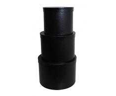 Wald Imports SP0054/BLK Set von 3 schwarz Stackers mit Wein Fach, 27,9 cm W x 27,9 cm L x 18,4 cm H