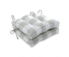 Pillow Perfect Outdoor | Indoor Anderson Coconut Large Stuhlkissen (2er-Set) 17,5 x 16,5 x 4, Hellbraun