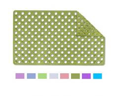 Coolole Duschmatte mit großen Löchern, rutschfest, für Kinder, maschinenwaschbar, 45,7 x 78,7 cm 18 x 31 PEA Green