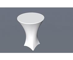 sy66 Cocktail Spandex ausgestattet dehnbar Elastic quadratisch Ecken dekorativ Tischdecke rund klappbar, Stretch, Polyester, weiß, 32x43