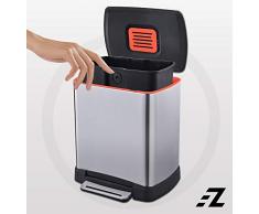 EZ FunShell Treteimer Home Mülleimer, silberfarben