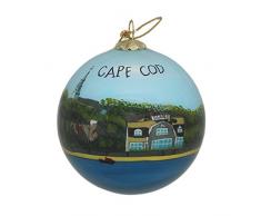 Wasser Shoreline und Häuser Glas Ornament – Cape Cod