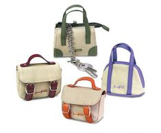 Compack Schmuckkästchen Mini, Canvas, sortiert, 90 x 67 x 42 mm, 4 Stück