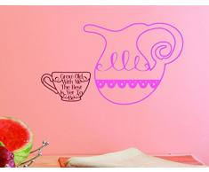 Design mit Vinyl Tee Wasserkocher und Cup 25,4 x 50,8 cm als gesehen, 25,4 x 50,8 cm