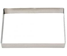 DECORA 0063760 TORTENRING RECHTECKIG AUS Edelstahl 7X11X4,5H cm