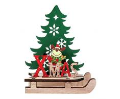 LIOOBO DIY Weihnachtsbaum, Weihnachtsbaum, Weihnachtsdekoration, Elch und Schlitten, Größe S