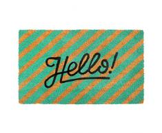 Rugsmith ello StripedCoir Doormat Fußmatte, Kokosfaser, grün, 18 x 30