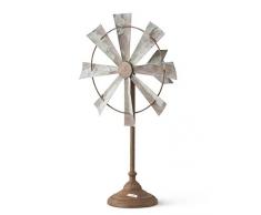 K&K Interiors 15128A-2 Windmühle aus Metall mit Turbinenschwanz, 71 cm