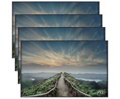 Snap 27,9 x 43,2 cm großer Bilderrahmen, für den Schreibtisch und zur Wandmontage, Schwarz, 4 Stück
