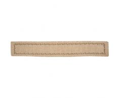 VHC Brands Holiday Tabletop & Kitchen Burlap Tan Ivy Läufer, Jute Jute Efeu, 13 x 90