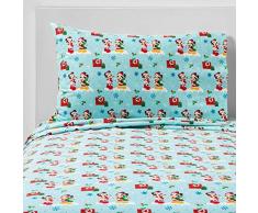 Bettwäsche aus Flanell, Motiv Mickey Mouse & Friends Full blau