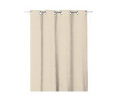 Homemaison Vorhang aus Wildleder à imprimés Gebäck und Verarbeitung Laser, Polyester, Ecru, 280 x 140 cm