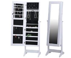 Dcasa Schmuckkästchen Spiegel Kleiderschrank Organizer für Schmuck Aufbewahrung für Festliche Dekorationen Zuhause Unisex Erwachsene Mehrfarbig (Mehrfarbig), einzigartig