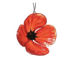 Dynasty Gallery Christbaumschmuck / -Figur, handgefertigt, aus Glas, Mohnblumen-Design