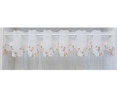 Abreeze Dekorativer bestickter Küchen-Vorhang, Café-Vorhang, Esszimmer-Vorhang, Küchen-Vorhang und Querbehang 59 W X 12 L 1 Panel Style#12