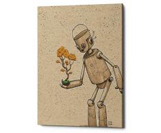 Epic Graffiti Tinte Bot Bonsai von Craig Snodgrass Giclée-Leinwand Wand Art, 45,7 x 66 cm