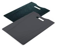 KUHN RIKON 30982 Schneidebretter Set 2-teilig grau/schwarz, Kunststoff