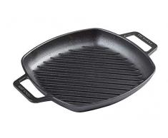 Victoria SKL-201 Grillpfanne aus Eisen, 25,4 cm, Schwarz