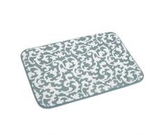 Zavaro Home Teppich, elegant, luxuriös, superweich, aus weichem Memory-Schaum, Rutschfest, wasserabsorbierend, waschbar, für Badezimmer, Küche, Türvorleger, Enteneiblau/Weiß (23,5 x 16)