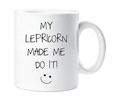 60 Second Makeover Limited 60SECMUG550 My Lepricorn Made Me Do It Tasse St. Patricks Irland IriShothers Day Geburtstag Weihnachten, keramik, weiß