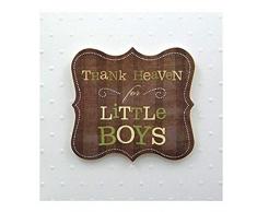 Unbekannt Karen Foster Design Geschenkanhänger Karte 12 x 12 Thank Heaven für kleine Jungen