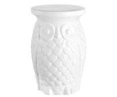 Jonathan Y TBL1023A Groovy Owl Gartenhocker, Keramik, 44,5 cm, Weiß