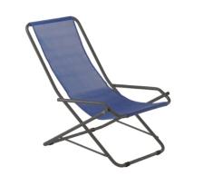fiam 123TX ANBL Gartenliege, Stahl, 63 x 96,5 x 79 cm, Blau