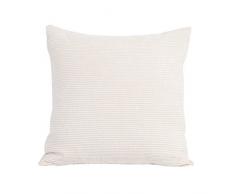 CHEZMAX Kissenbezug, quadratisch/rechteckig, einfarbig, Bedruckt, Kordstoff, Gitter, Überwurf, Kissenbezug für Zuhause, Sofa, Couch Bett, Stuhl 18 * 18Without Filler elfenbeinfarben