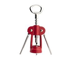 Home Soave Korkenzieher mit 2 Hebeln, Metall, Rot/Edelstahl