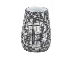 WENKO Zahnputzbecher Gilba, hochwertiger Zahnbürstenhalter aus stabilem Polyresin in trendiger Optik, Ø 8,1 x 11,5 cm, Grau