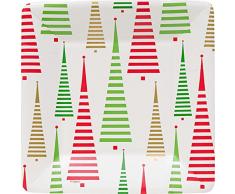 Caspari Salatteller aus Papier, Baummotiv, elfenbeinfarben