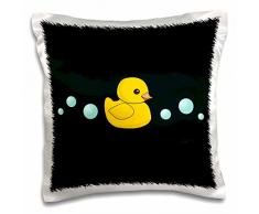 3dRose süßer Gummi-Kissenbezug mit Seifenblasen, Gelb, 40,6 x 40,6 cm