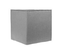 Grouchy Goose Grey Croc Print Pouf