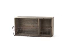 K&K Interiors 14468A-1 Wandregal, Holz, 61 cm, Braun
