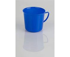 Kimmel Henkelbecher Henkeltasse Teetasse Kaffeebecher Mehrweg bruchsicher 330 ml, Kunststoff, Blau