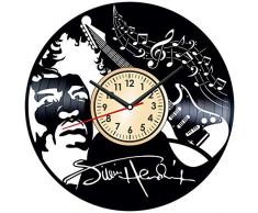 Jimi Hendrix Vintage Vinyl Wanduhr Poster – Tolle Heimdekoration für Schlafzimmer, Küche, Wohnzimmer, Idee, Geburtstag, Weihnachten, Jahrestag für Ihn – Einzigartige Wandkunst, Größe 30,5 cm