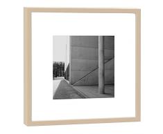 COGNOSCO - Fotografie im Holzrahmen: Pinakothek der Moderne München - Fotodruck - Format 27 x 27 cm - Rahmenfarbe beige - Hochwertiges Wandbild, Geschenkidee oder Souvenir aus dem Freistaat Bayern