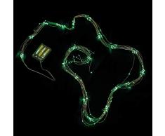 EUROCINSA Lichterkette mit 12 Streifen mit 240 LEDs statisch grün (ohne Batterien) 2 m 1 Stück, Kupfer, Einheitsgröße