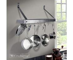 Enclume Gourmet Bücherregal Wandregal mit Ausgestellte Armlehnen, gehämmert Stahl, 76,2 cm