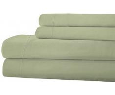 RDM Koncept T1500 Tabelle-Set massiv gekämmte Baumwolle Satin, Stumpenkerze, Duft, Queen