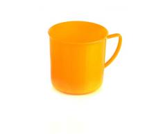 Kimmel Henkelbecher Henkeltasse Teetasse Kaffeebecher Mehrweg bruchsicher 180 ml, Kunststoff, Orange, Limone, Hellblau, Violett, Fuchsia