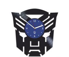 Kovides Transformers Optimus Prime Letzten Knight Geschenk Vinyl Wand Uhr, Büro Dekoration Wohnzimmer Inspirierende Comics Marvel DC Film, Vinyl Wanduhr mit Silent Mechanismus, Wandtattoo