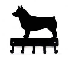 The Metal Peddler Schlüsselbrett für Hundeleine Large 9 inch Wide schwarz