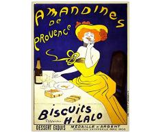 ArtPlaza Cappiello-Amandines de Provence, Dekorative Paneele, Holz, Mehrfarbig, 60 x 1.8 x 80 cm