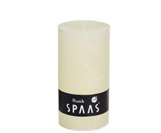 Spaas 8 Rustikale Stumpenkerzen ohne Duft, Paraffinwachs Elfenbein, D 70 mm x H 130 mm