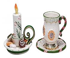 ATD® 33032 7,6 cm Weihnachts-Tasse & Untertasse Ornament Set