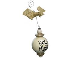 Burton & Burton Handbemaltes Ornament Weihnachtsbaum mit Krippe, Holy Night und Stille Nacht